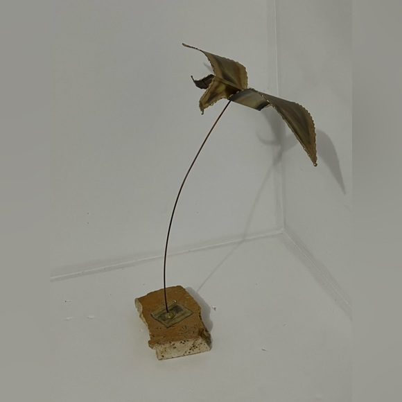 Vintage MCM Brutalist Burnt Brass (?) Bird Sculpture - Picture 9 of 11